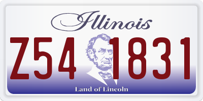 IL license plate Z541831