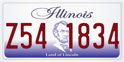 IL license plate Z541834