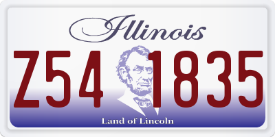 IL license plate Z541835
