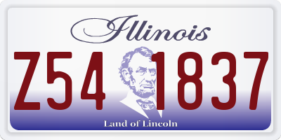 IL license plate Z541837