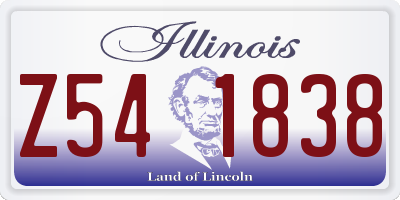 IL license plate Z541838
