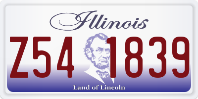 IL license plate Z541839