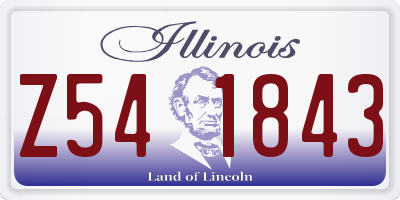 IL license plate Z541843