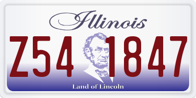 IL license plate Z541847