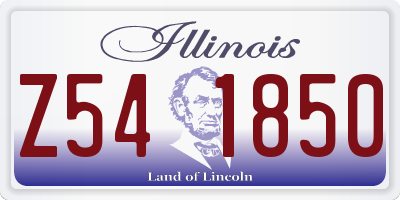 IL license plate Z541850