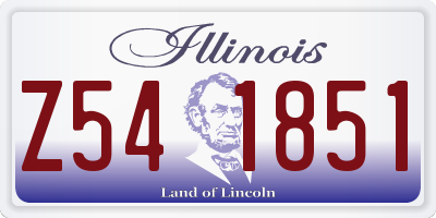 IL license plate Z541851