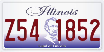 IL license plate Z541852
