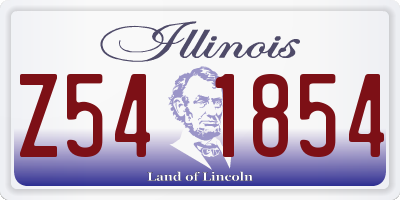 IL license plate Z541854