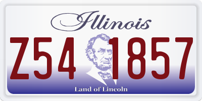 IL license plate Z541857
