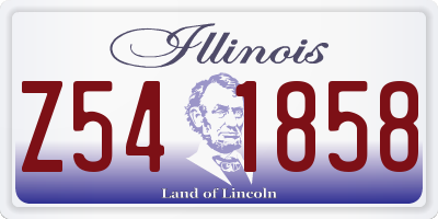 IL license plate Z541858
