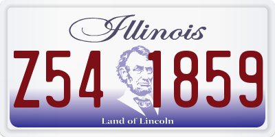 IL license plate Z541859