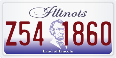 IL license plate Z541860