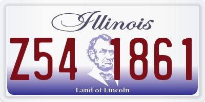 IL license plate Z541861