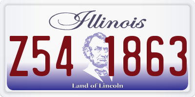IL license plate Z541863