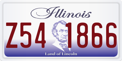 IL license plate Z541866