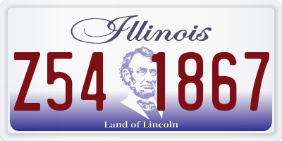 IL license plate Z541867