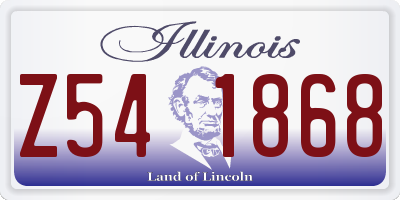 IL license plate Z541868