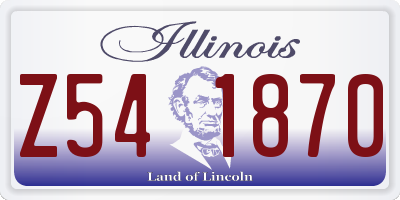 IL license plate Z541870