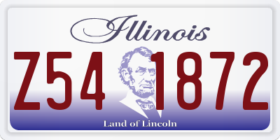 IL license plate Z541872