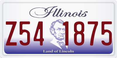 IL license plate Z541875