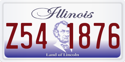IL license plate Z541876
