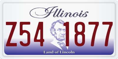 IL license plate Z541877