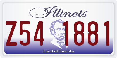 IL license plate Z541881