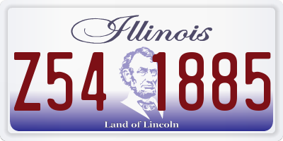 IL license plate Z541885