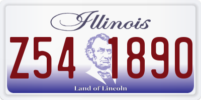 IL license plate Z541890