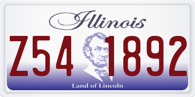 IL license plate Z541892