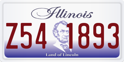 IL license plate Z541893