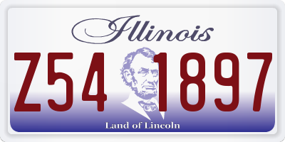 IL license plate Z541897