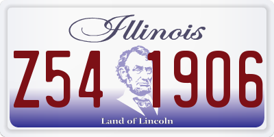 IL license plate Z541906