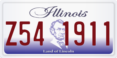 IL license plate Z541911
