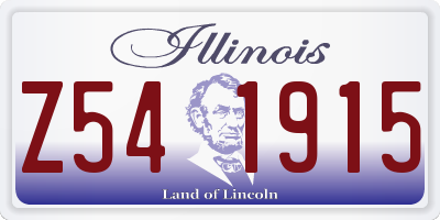 IL license plate Z541915