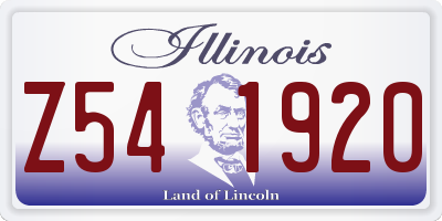 IL license plate Z541920