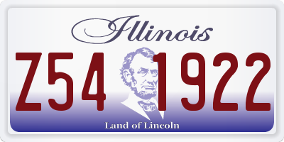 IL license plate Z541922