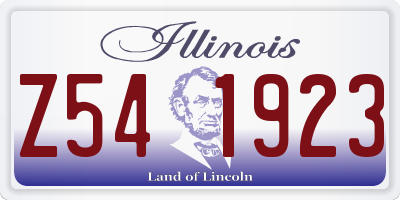 IL license plate Z541923