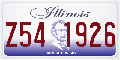IL license plate Z541926