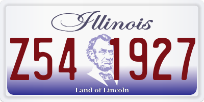 IL license plate Z541927