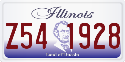 IL license plate Z541928