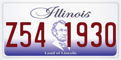 IL license plate Z541930