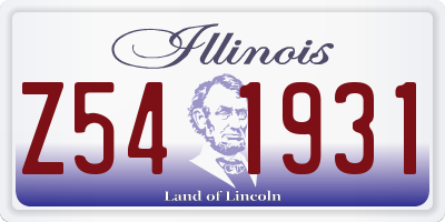 IL license plate Z541931