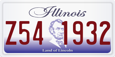 IL license plate Z541932