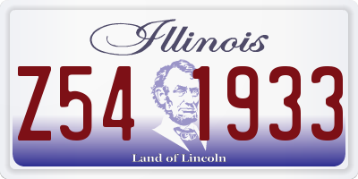 IL license plate Z541933