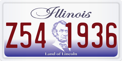 IL license plate Z541936
