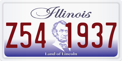IL license plate Z541937