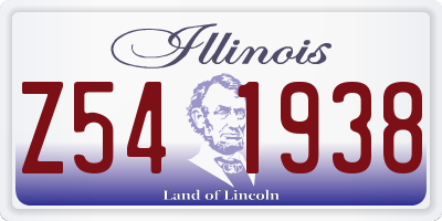 IL license plate Z541938
