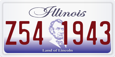 IL license plate Z541943