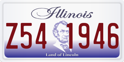 IL license plate Z541946